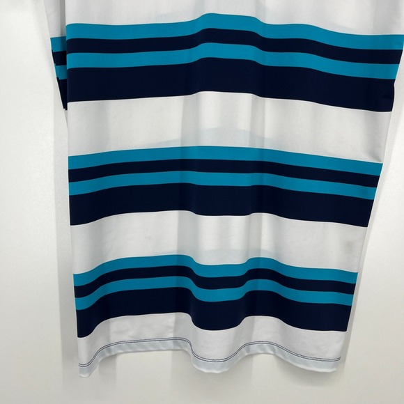 RLX Ralph Lauren Polo Shirt Men's L Blue Striped TPC Golf Tournament Logo - Picture 9 of 10